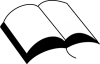Black and white image of a Bible