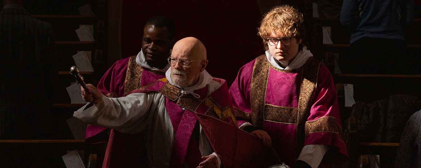 Fr Raths performing Asperges.