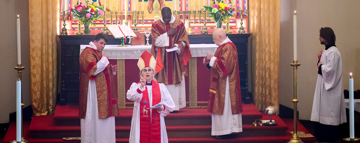 Bishop Kathryn Otley gives a blessing