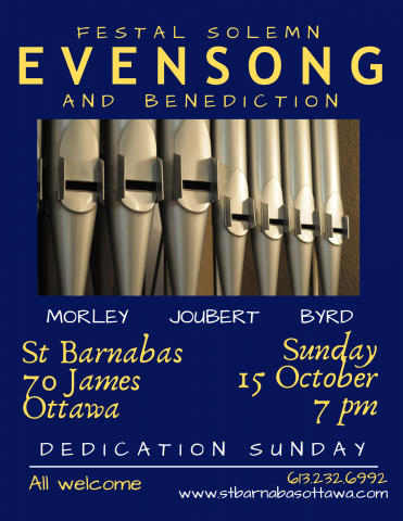 Evensong poster; details in event description