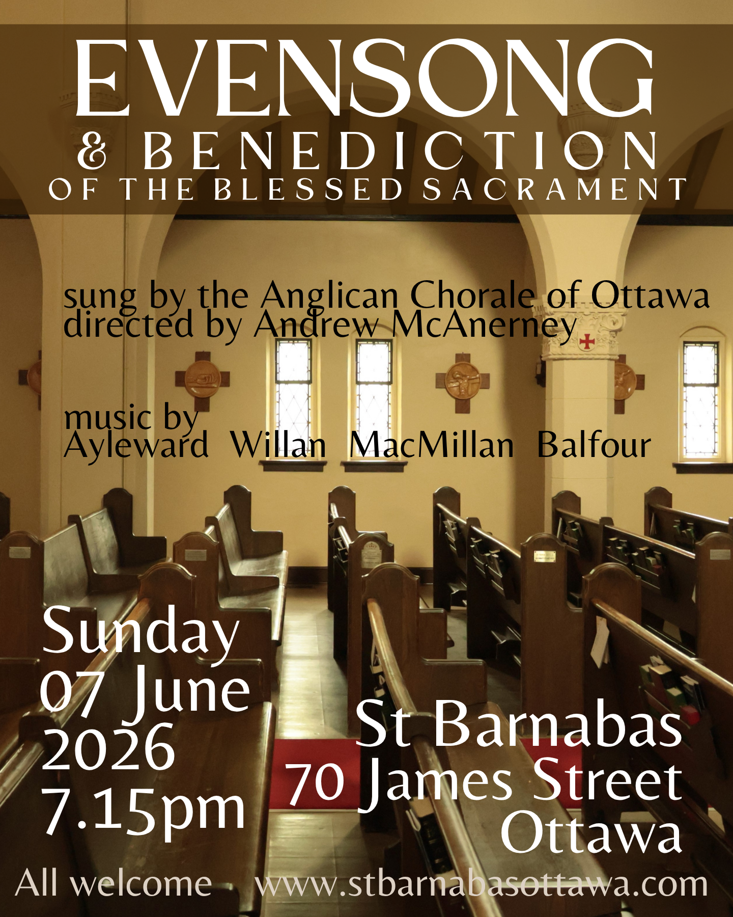 Poster for June 7 evensong.