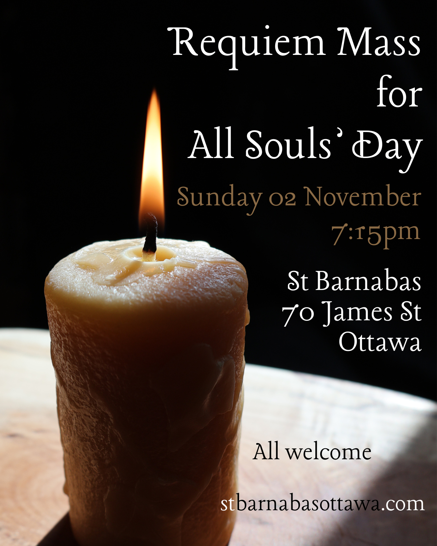 Poster for All Souls' Requiem Mass