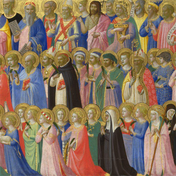 Detail of Fra Angelico's painting of saints and martyrs