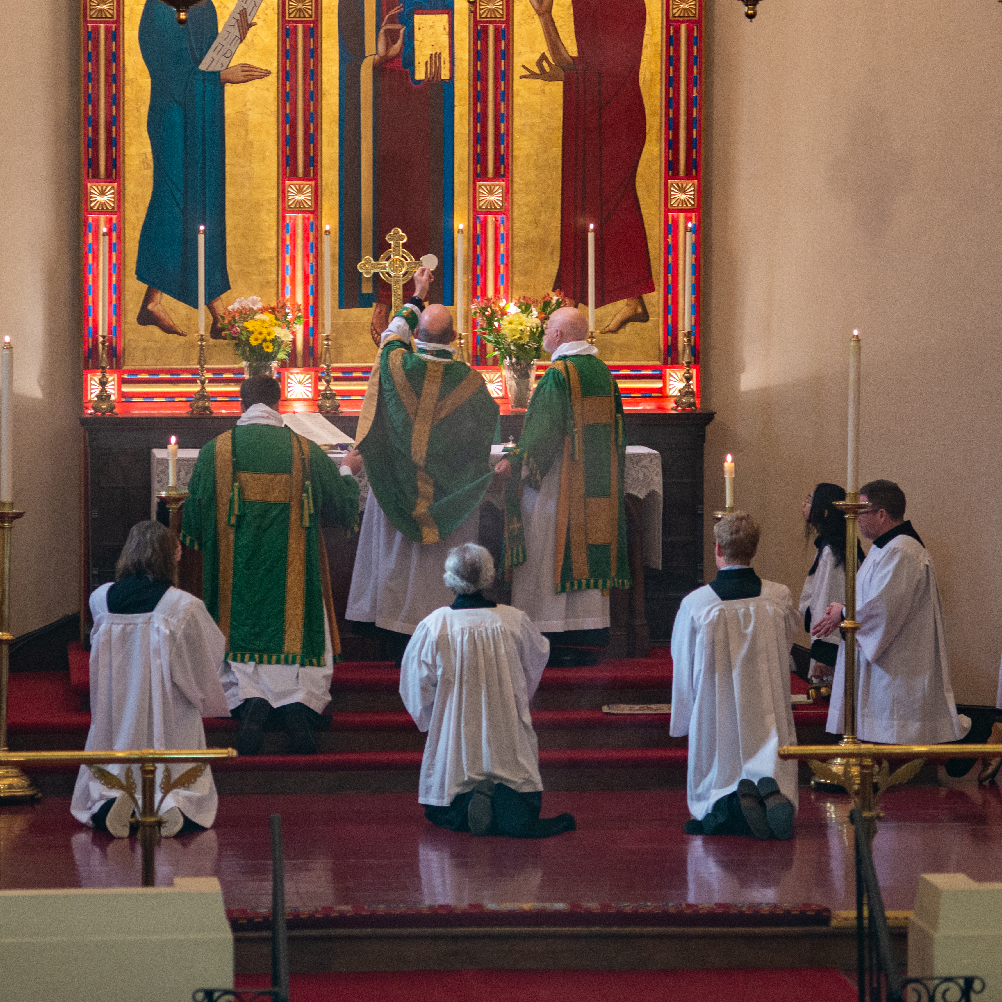 The Priest, Sacred Ministers and Servers during the Eucharist