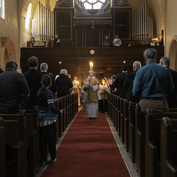 Procession of the Christ Candle during the Easter Vigil