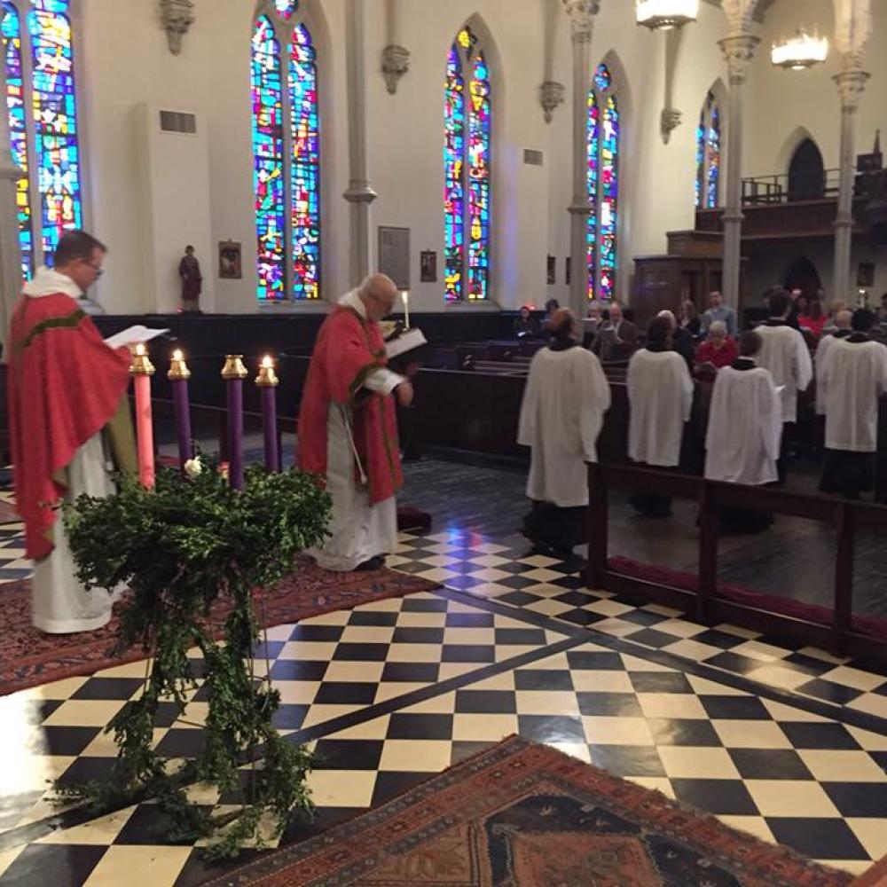 A procession into the Nave at the Church of the Ascension and St Agnes