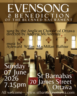 Poster for June 7 evensong.