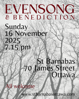 Poster for November 16 Evensong