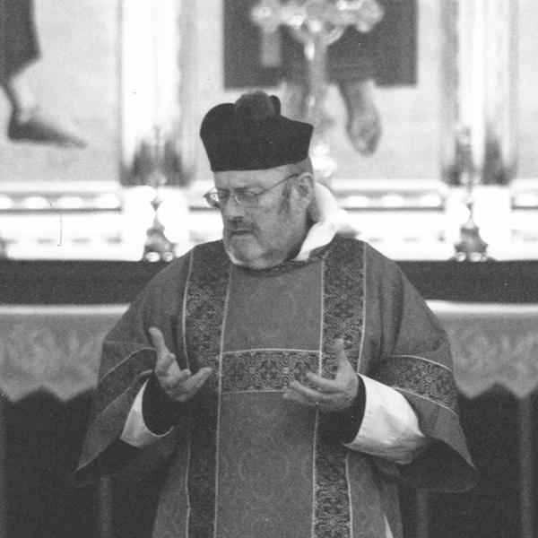 Fr Murray giving his penultimate homily on December 22, 2024. Photo by Bill Hallett.